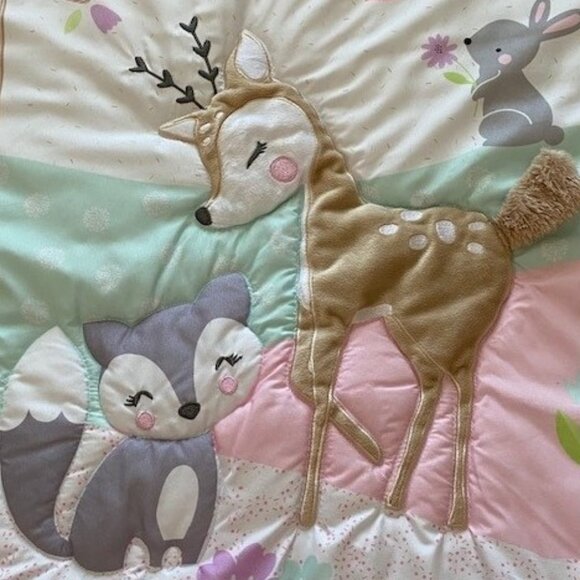 4-Piece Pink Baby Crib Set - Picture 2 of 6